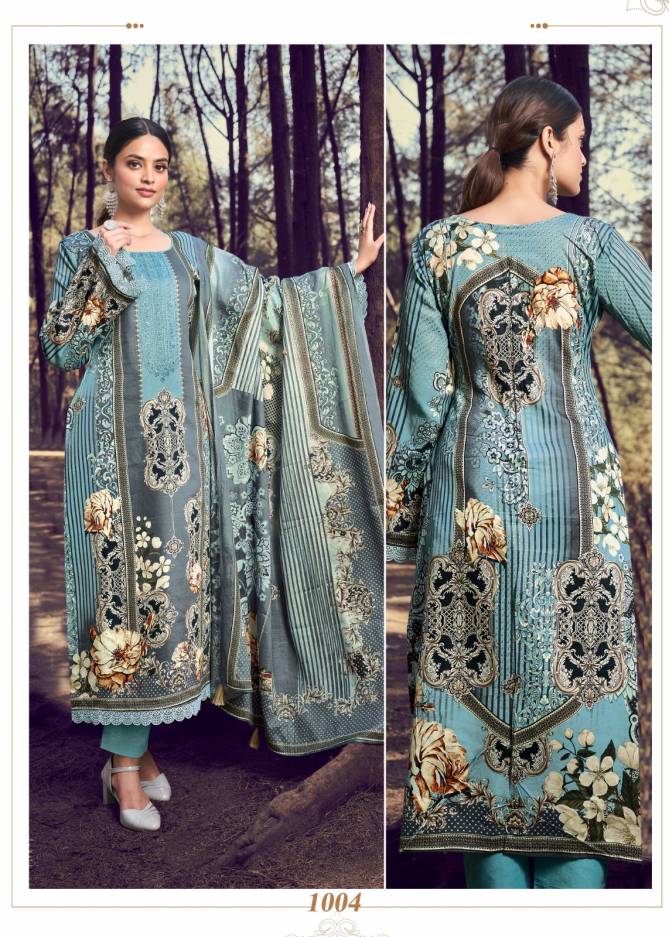 AZA Hermitage 1001-1007 Wholesale Pakistani Dress Material Catalog